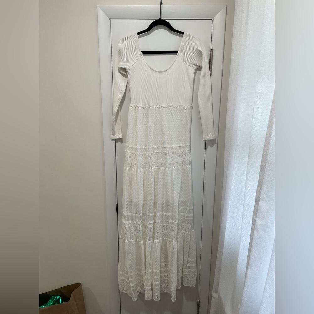 Free People NWT white maxi dress